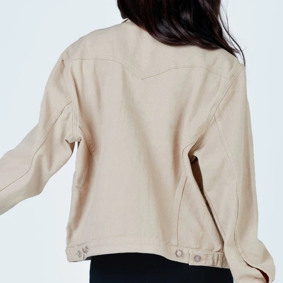 Princess Polly Western Denim Jacket - Beige - Picture 2 of 11